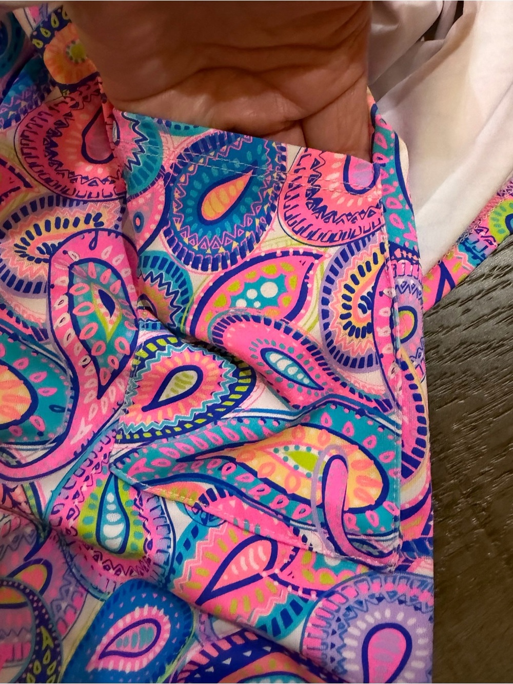 Lulu-B Bright Paisley Skort Skirt Size Large - Picture 12 of 16